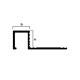 Профиль Neexy PVL31 для плитки внешний P латунь 10x10мм