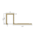 Профиль Neexy PVL32 для плитки внешний P латунь 10x12мм